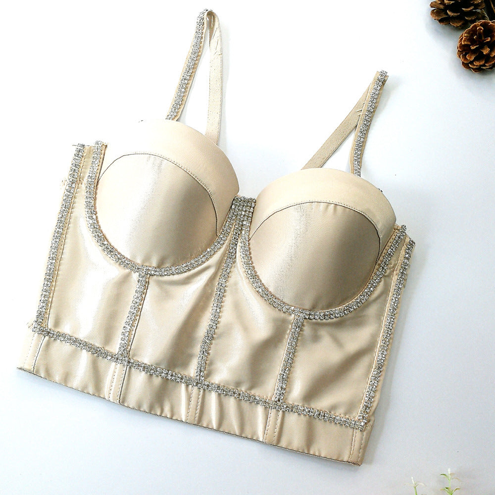 Bustier Cami Corset Cream Diamond