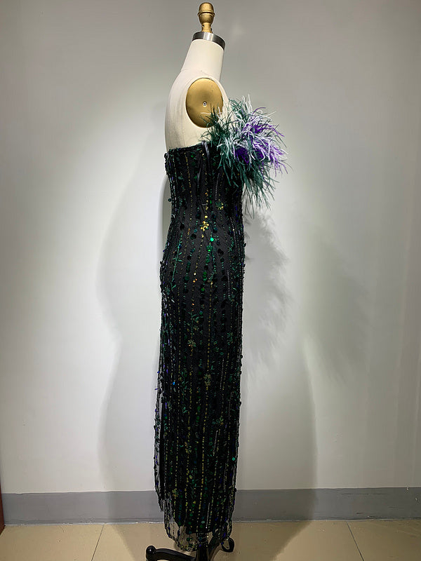 Green Glam Ziba Maxi Dress