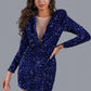 Sequin Abi Long Sleeve Mini Dress