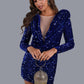 Sequin Abi Long Sleeve Mini Dress