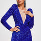 Sequin Abi Long Sleeve Mini Dress