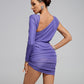 Violet Parsa Silver Rolled Mini Dress