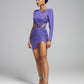 Violet Parsa Silver Rolled Mini Dress