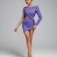 Violet Parsa Silver Rolled Mini Dress