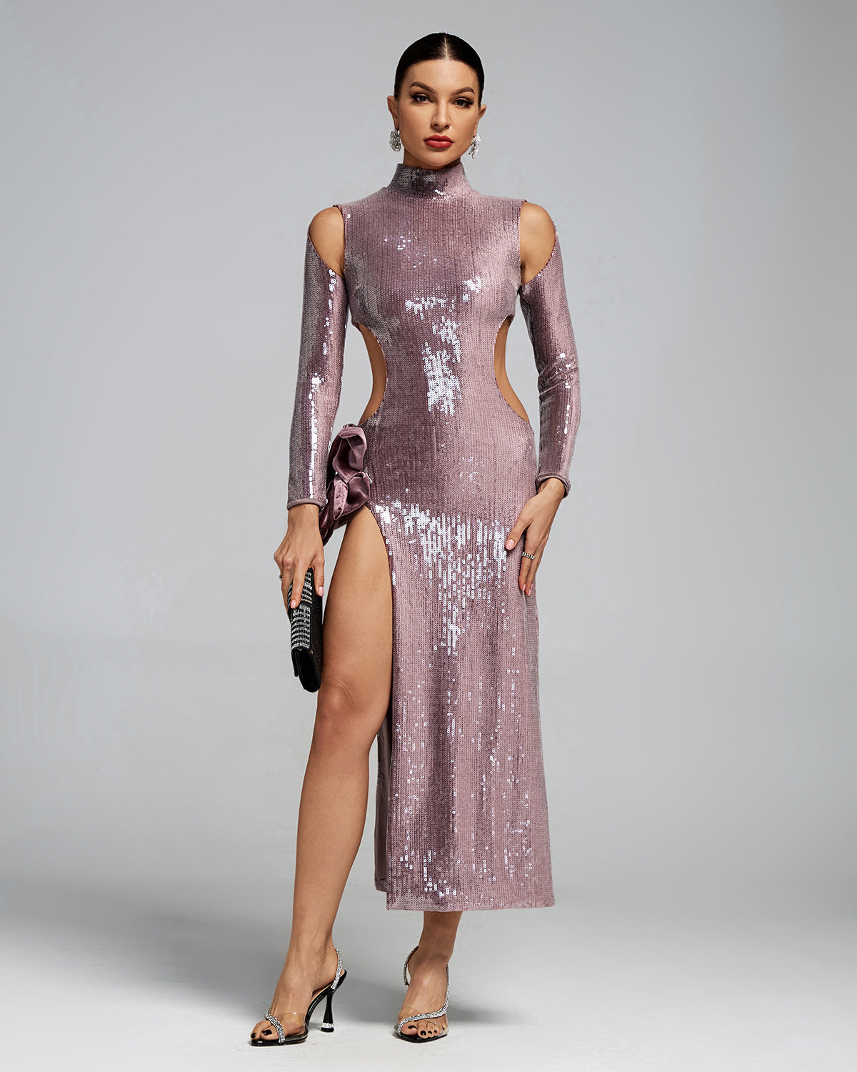 Shinier Cutout Bow Midi Dress