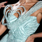 Nneka Sequin Mesh Floral Maxi Dress