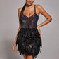 Mini Tala Sequin Feather Dress