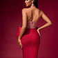 Huge-Bow Sequin Corset Backless Mini Dress