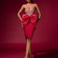 Huge-Bow Sequin Corset Backless Mini Dress
