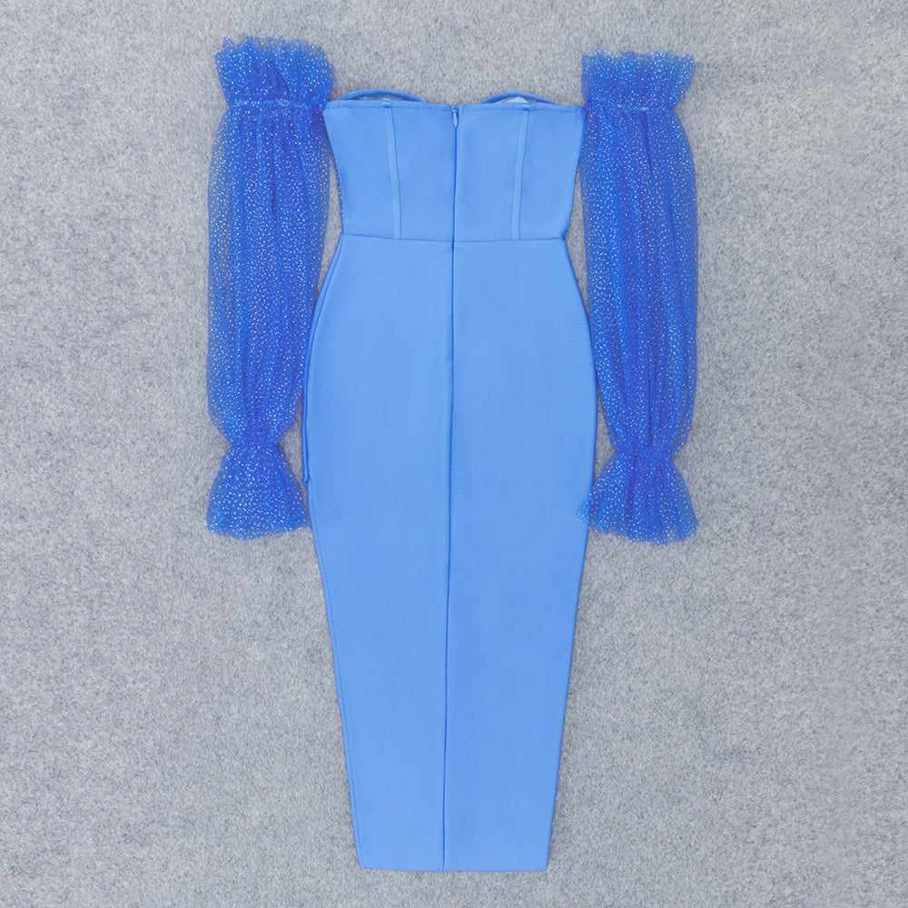 Nazanin Blue Midi Dress