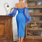 Nazanin Blue Midi Dress