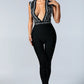 Hand-Beaded Pearl Bodycon Sleeveless Bandage Jumpsuit