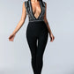 Hand-Beaded Pearl Bodycon Sleeveless Bandage Jumpsuit