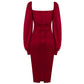 Mandana Midi Velvet Dress