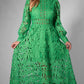 Vintage Green Lace Midi Dress