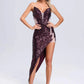 Jigari Sexy Beaded Maria Midi Dress