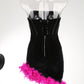 Party Swan Pink Feather Mini Dress