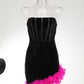 Party Swan Pink Feather Mini Dress