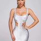 Silver Bandage Kiara Midi Bandage Dress