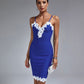 Abigail Midi Blue Bandage Dress