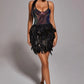 Mini Tala Sequin Feather Dress