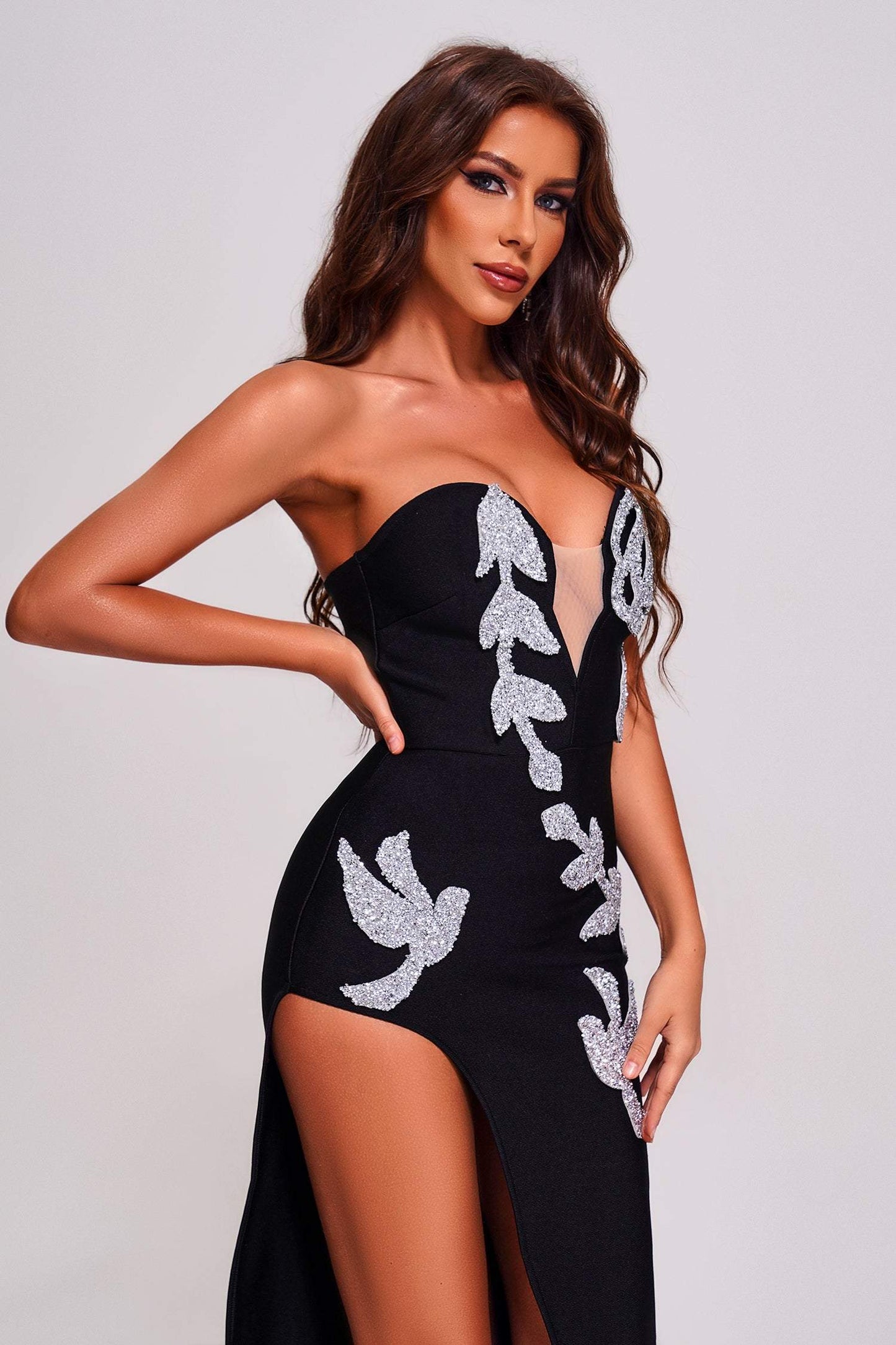 Amelia Maxi Glam Bandage Dress