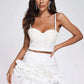 Bustier Cami Corset Sadaf beaded White