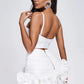 Bustier Cami Corset Sadaf beaded White