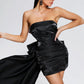 Black Swan Bow Party Mini Dress