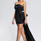 Black Swan Bow Party Mini Dress