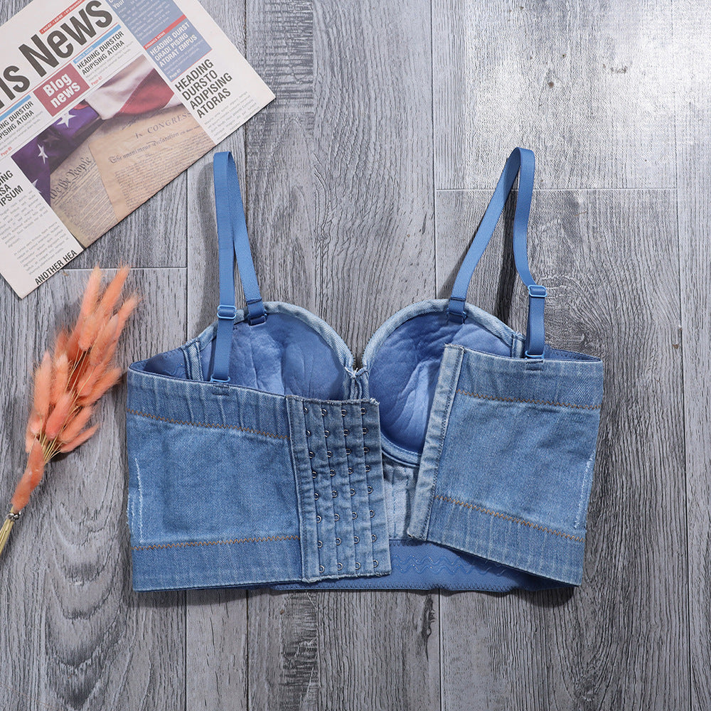 Bustier Cami Corset Denim