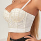 Bustier Cami Corset Sadaf beaded White