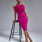 Pink/Purple Elly Bandage Midi Dress