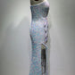 Sequins Royal Sefid Maxi Dress